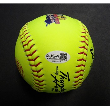 Jennie Finch Team USA Signed Yellow Softball JSA Authenticated