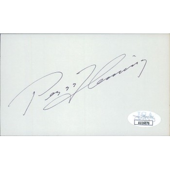 Peggy Fleming Ice Skater Signed 3x5 Index Card JSA Authenticated
