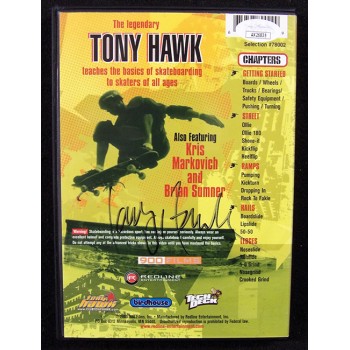 Tony Hawk Signed Skateboarding Basics Volume 1 DVD Cover JSA Authenticated