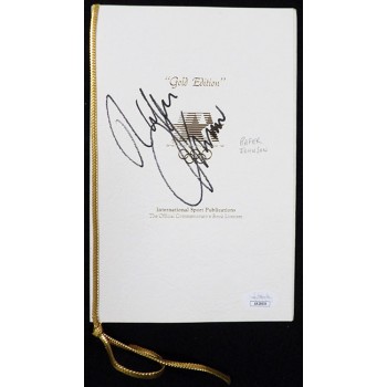 Rafer Johnson Olympic Decathlete Signed 1984 Gold Edition Program JSA Authentic