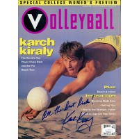 Karch Kiraly Volleyball Player Signed 8x11 Magazine Cover Page JSA Authenticated