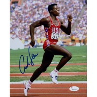 Carl Lewis Team USA Olympian Signed 8x10 Matte Photo JSA Authenticated