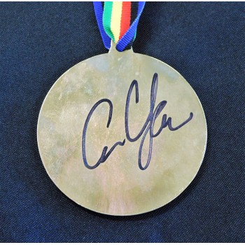 Carl Lewis Team USA Olympian Signed 2022 Roy Firestone Medal JSA Authenticated