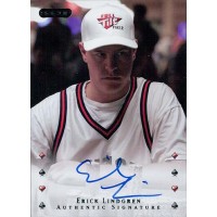 Erick Lindgren Poker Player Signed 2010 Razor #12 Card