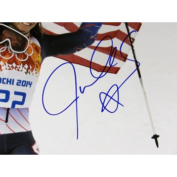 Julia Mancuso Olympic Alpine Skier Signed 12x18 Glossy Photo JSA Authenticated