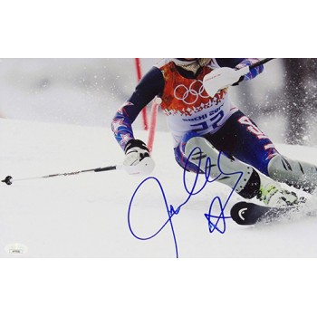 Julia Mancuso Olympic Alpine Skier Signed 12x18 Glossy Photo JSA Authenticated