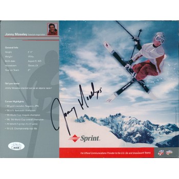 Jonny Moseley Olympic Skier Signed 8.5x11 Promo Photo JSA Authenticated