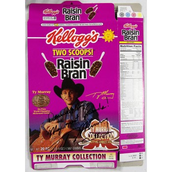 Ty Murray PBR Bull Rider Signed Raisin Bran Cereal Box JSA Authenticated