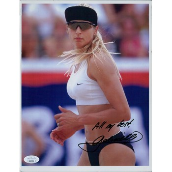 Gabrielle Reece Volleyball Player Signed 8.5x11 Cardstock Photo JSA Authentic
