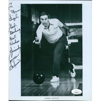 Carmen Salvino PBA Bowler Signed 8x10 Glossy Photo JSA Authentic Personalized Carmen Salvino PBA Bowler Signed 8x10 Glossy Photo JSA Authentic Personalized