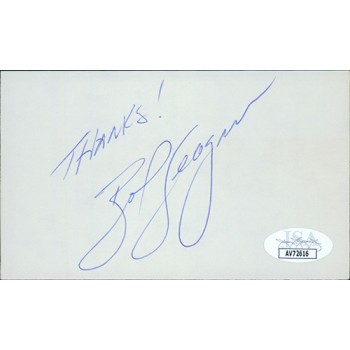 Bob Seagren Pole Vaulter Signed 3x5 Index Card JSA Authenticated