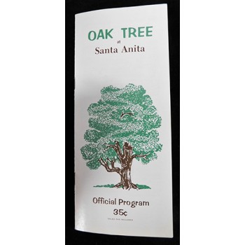 Willie Shoemaker Jockey Signed Oak Tree Santa Anita Program JSA Authenticated