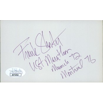 Frank Shorter Olympic Long-Distance Runner Signed 3x5 Index Card JSA Authentic