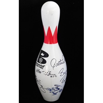 Sports HOFers & Stars Signed Bowling Pin Drexler Dorsett Moon JSA Authenticated