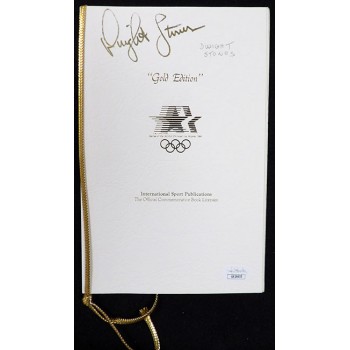 Dwight Stones Olympic High Jump Signed 1984 Gold Edition Program JSA Authentic