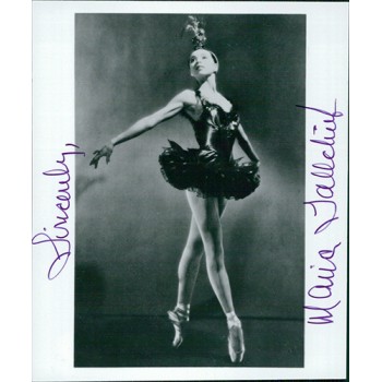 Maria Tallchief Ballerina Signed 4x5 Glossy Photo JSA Authenticated