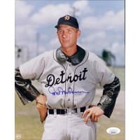Hal Newhouser Detroit Tigers Signed 8x10 Glossy Photo JSA Authenticated