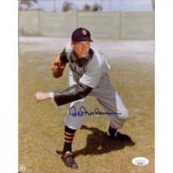 Hal Newhouser Detroit Tigers Signed 8x10 Glossy Photo JSA Authenticated