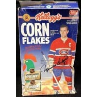 Maurice Richard Montreal Canadiens Signed Kelloggs Corn Flakes Box JSA Authenticated