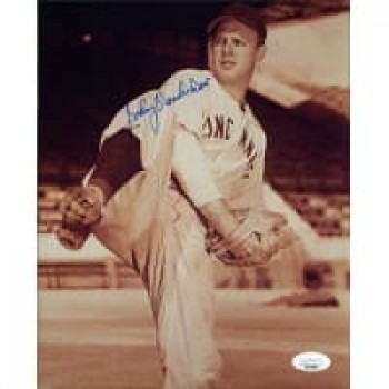 Johnny Vander Meer Cincinnati Reds Signed 8x10 Glossy Photo JSA Authenticated