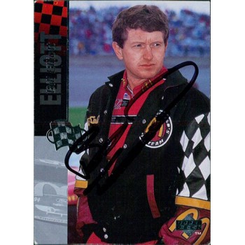 Bill Elliott NASCAR Racer Signed 1995 Upper Deck Card #225 JSA Authenticated