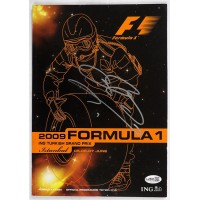 Jenson Button Signed 2009 Formula 1 ING Turkish Program JSA Authenticated
