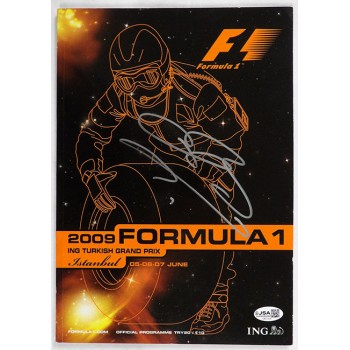 Jenson Button Signed 2009 Formula 1 ING Turkish Program JSA Authenticated