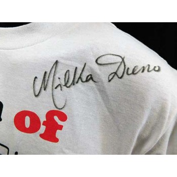 Milka Duno Indy Car Racing Signed Fan T-Shirt JSA Authenticated