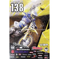 Michael LaPaglia Motocross Signed 13x19 Poster JSA Authenticated Water DMG