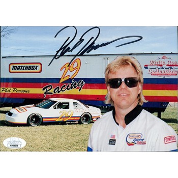 Phil Parsons NASCAR Driver Signed 5.5x7.5 Promo Racing Card JSA Authenticated