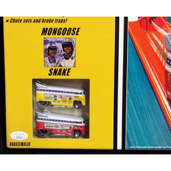 Don Prudhomme Tom McEwen Signed Snake and Mongoose Hot Wheels Set JSA Authentic