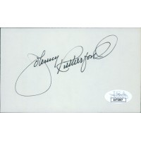 Johnny Rutherford Indy Driver Signed 3x5 Index Card JSA Authenticated