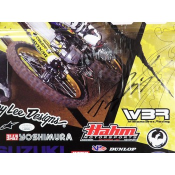 Ryan Sipes Motocross Signed 13x19 Poster JSA Authenticated Water DMG