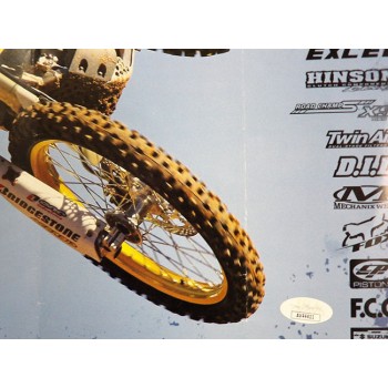 Ivan Tedesco Motocross Signed 13x19 Poster JSA Authenticated Crease DMG