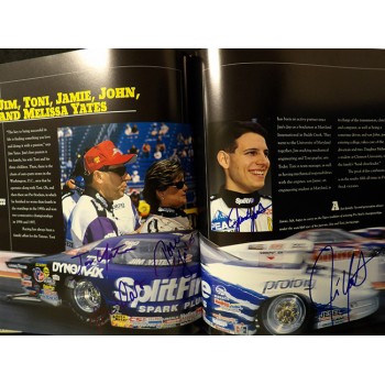 The Fast Lane NHRA Signed Book By 14 JSA Authenticated John Force Don Prudhomme