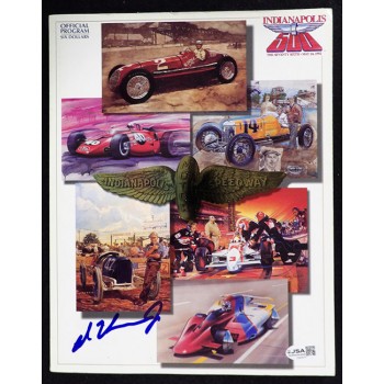 Al Unser Jr. Indy Car Racer Signed Indy 500 1992 Program JSA Authenticated
