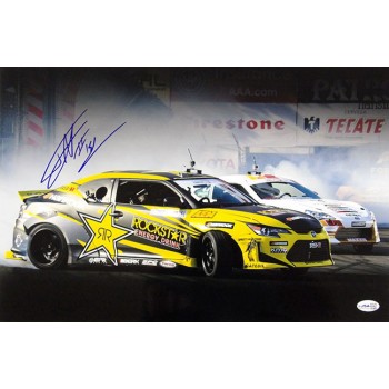 Fredric Aasbo Drifter Stunt Driver Signed 12x18 Glossy Photo JSA Authenticated
