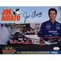 Joe Amato NHRA Driver Signed 8x10 Cardstock Promo Photo JSA Authenticated Joe Amato NHRA Driver Signed 8x10 Cardstock Promo Photo JSA Authenticated
