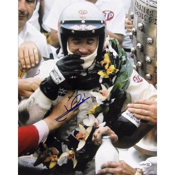 Mario Andretti Indy Car Racer Signed 11x14 Glossy Photo JSA Authenticated
