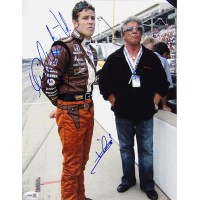 Mario Marco Andretti Indy Car Racer Signed 11x14 Glossy Photo JSA Authenticated