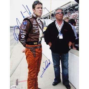 Mario Marco Andretti Indy Car Racer Signed 11x14 Glossy Photo JSA Authenticated