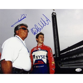 Mario Marco Andretti Indy Car Racer Signed 11x14 Glossy Photo JSA Authenticated