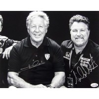 Mario Michael Andretti Indy Car Racer Signed 11x14 Glossy Photo JSA Authentic