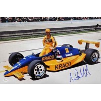 Michael Andretti Indy Car Racer Signed 12x18 Glossy Photo JSA Authenticated