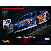 Jack Baldwin Trans-Am Driver Signed 8.5x11 Promo Cardstock Photo JSA Authentic
