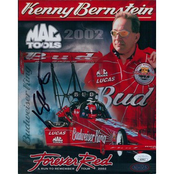 Kenny Bernstein Dragster Signed 8x10 Promo Cardstock Photo JSA Authenticated