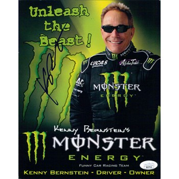 Kenny Bernstein Funny Car Signed 8x10 Promo Cardstock Photo JSA Authenticated