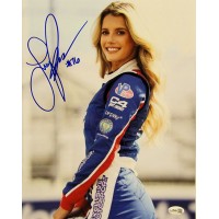 Lindsay Brewer Model Racer Signed 11x14 Glossy Photo JSA Authenticated
