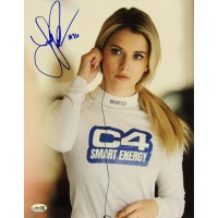 Lindsay Brewer Model Racer Signed 11x14 Glossy Photo JSA Authenticated