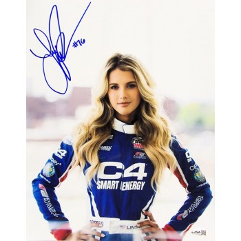 Lindsay Brewer Model Racer Signed 11x14 Glossy Photo JSA Authenticated